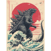 godzilla-on-the-sea-paint-by-number-kit