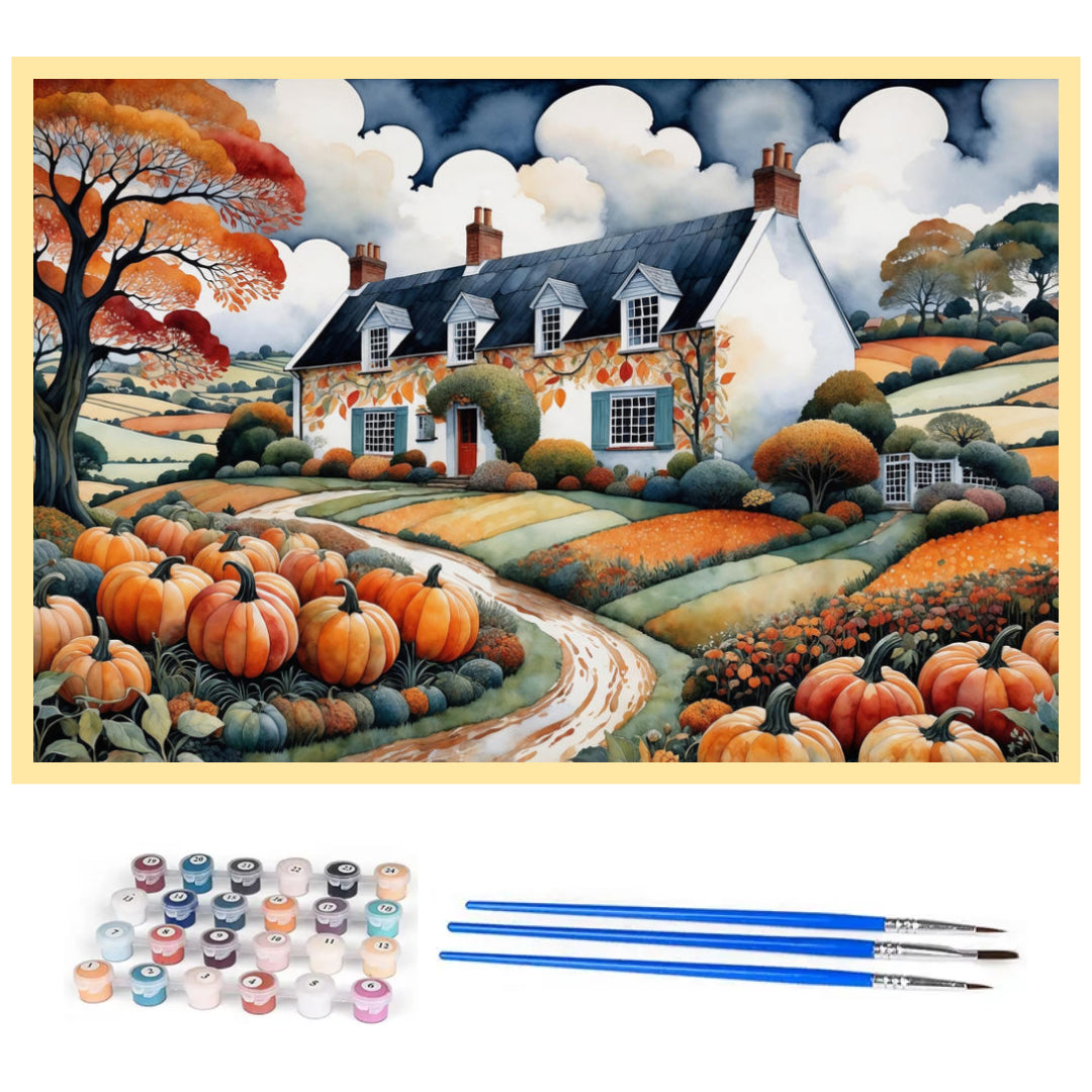 sleepy-village-paint-by-number-kit