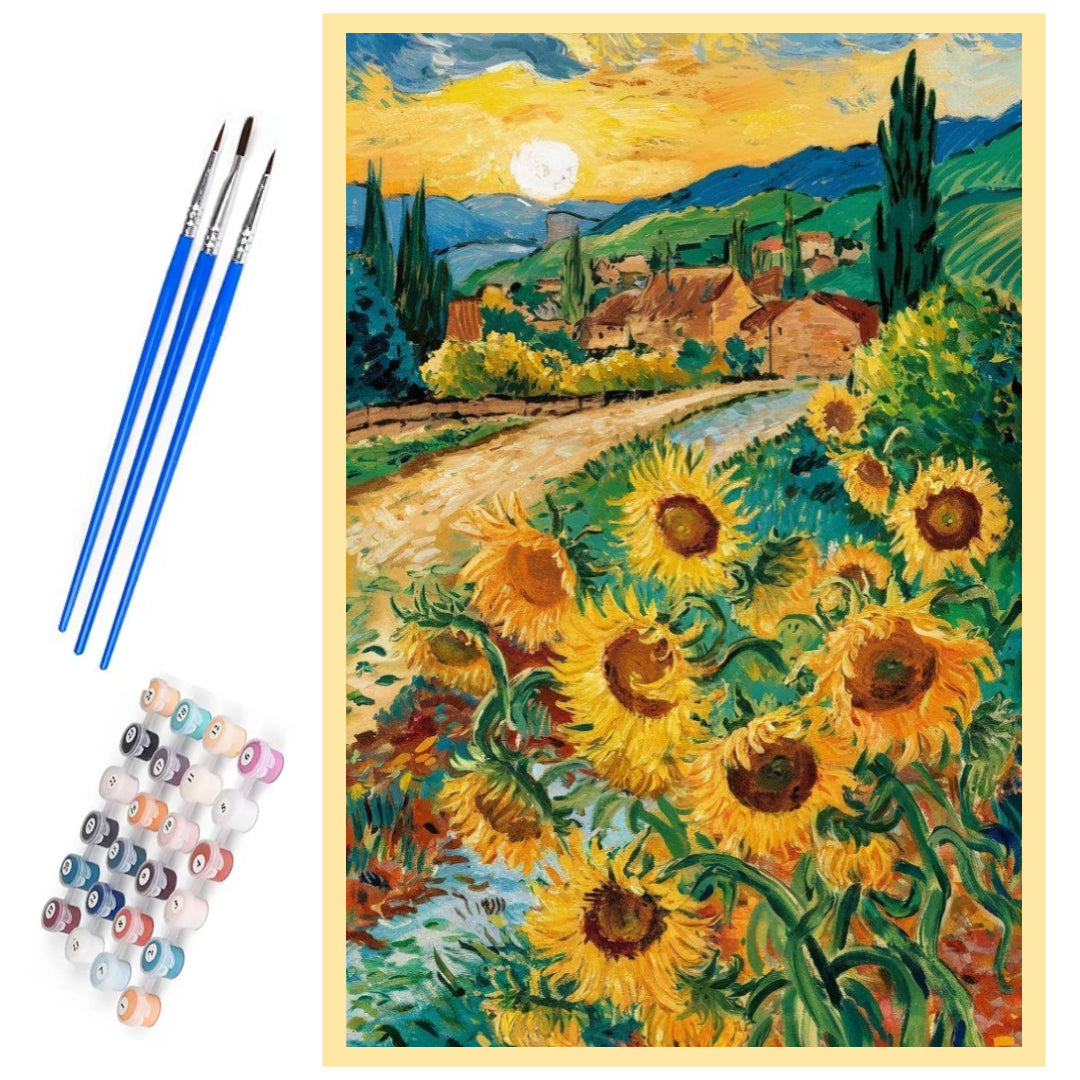sunflowers-in-the-countryside-paint-by-number-kit