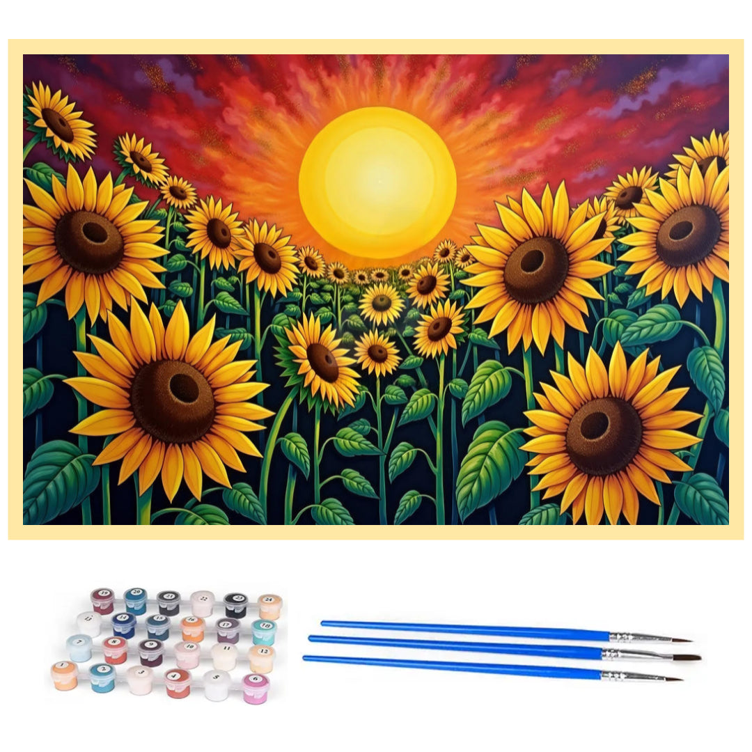 sunset-field-of-sunflowers-paint-by-number-kit