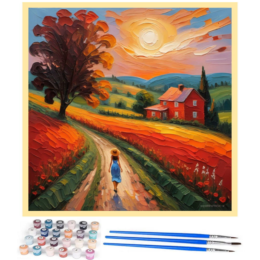 sunset-in-the-countryside-paint-by-number-kit