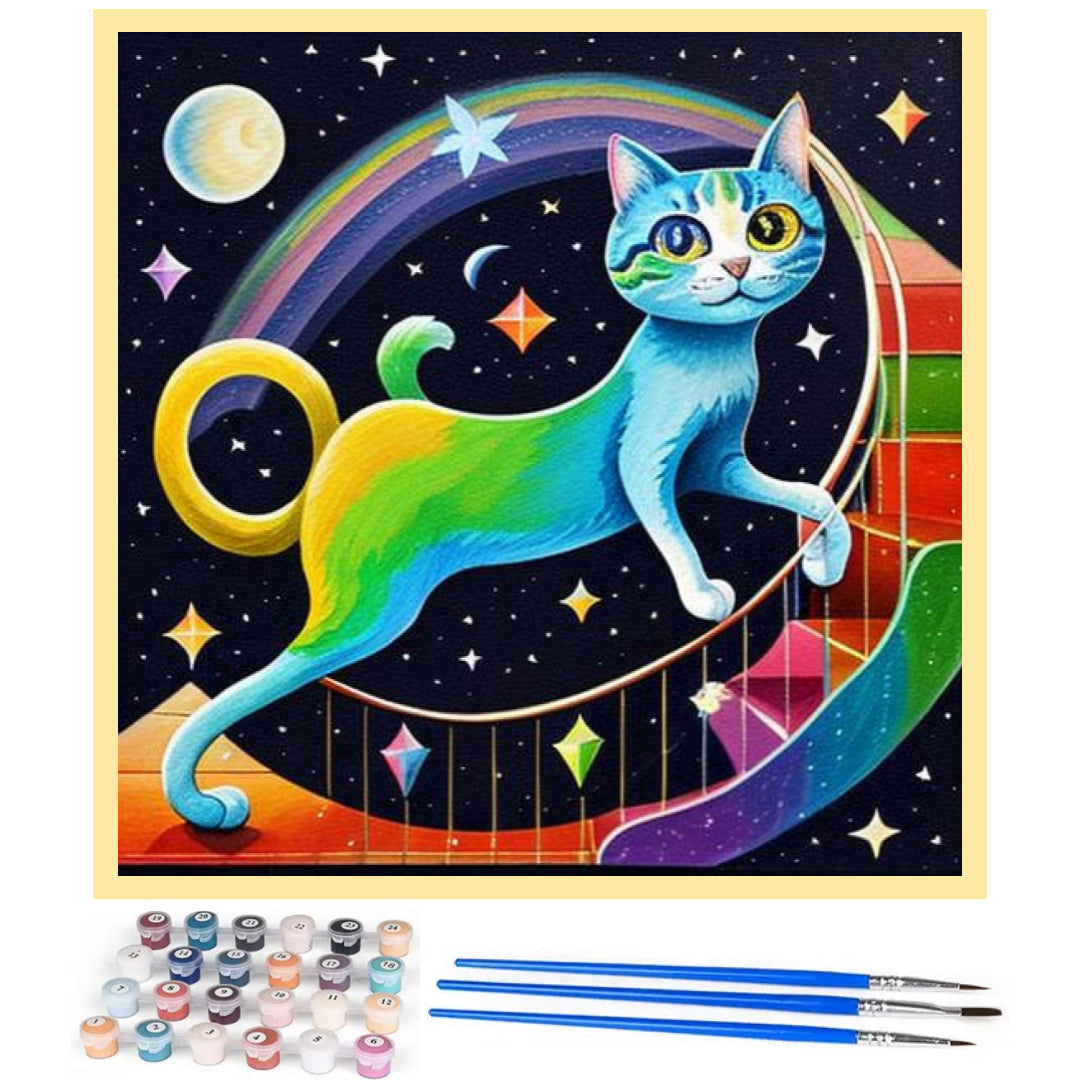artist-cat-paint-by-number-kit