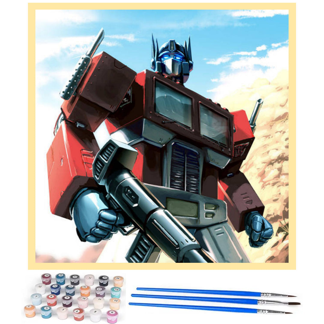 autobot-optimus-prime-paint-by-number-kit