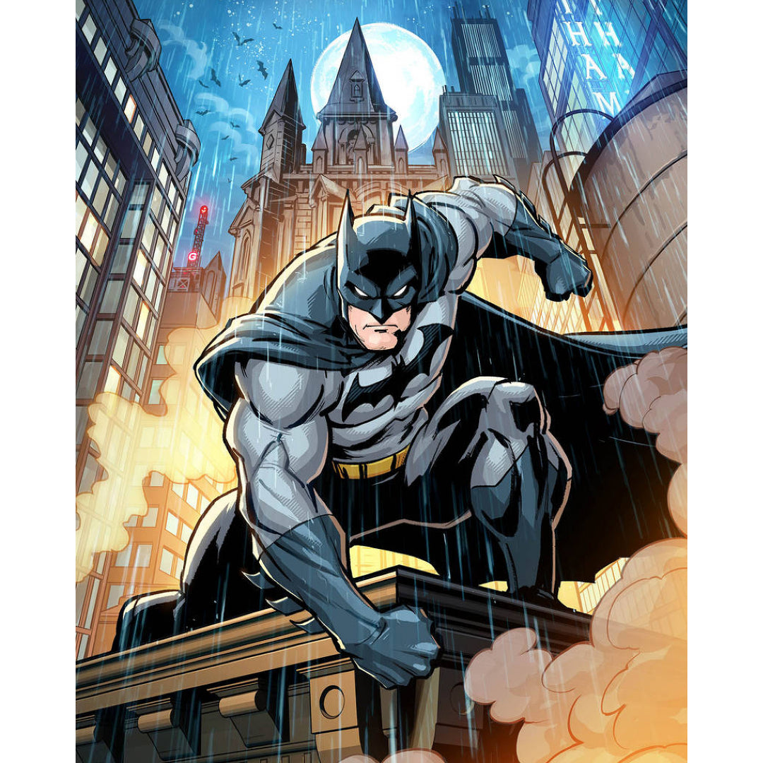 batman-in-the-rain-paint-by-number-kit