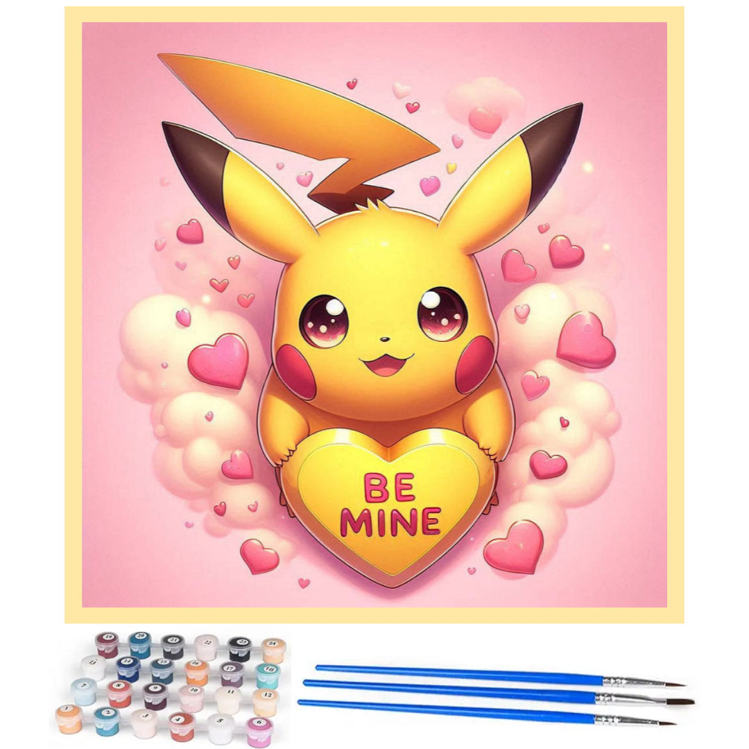 be-mine-pikachu-paint-by-number-kit