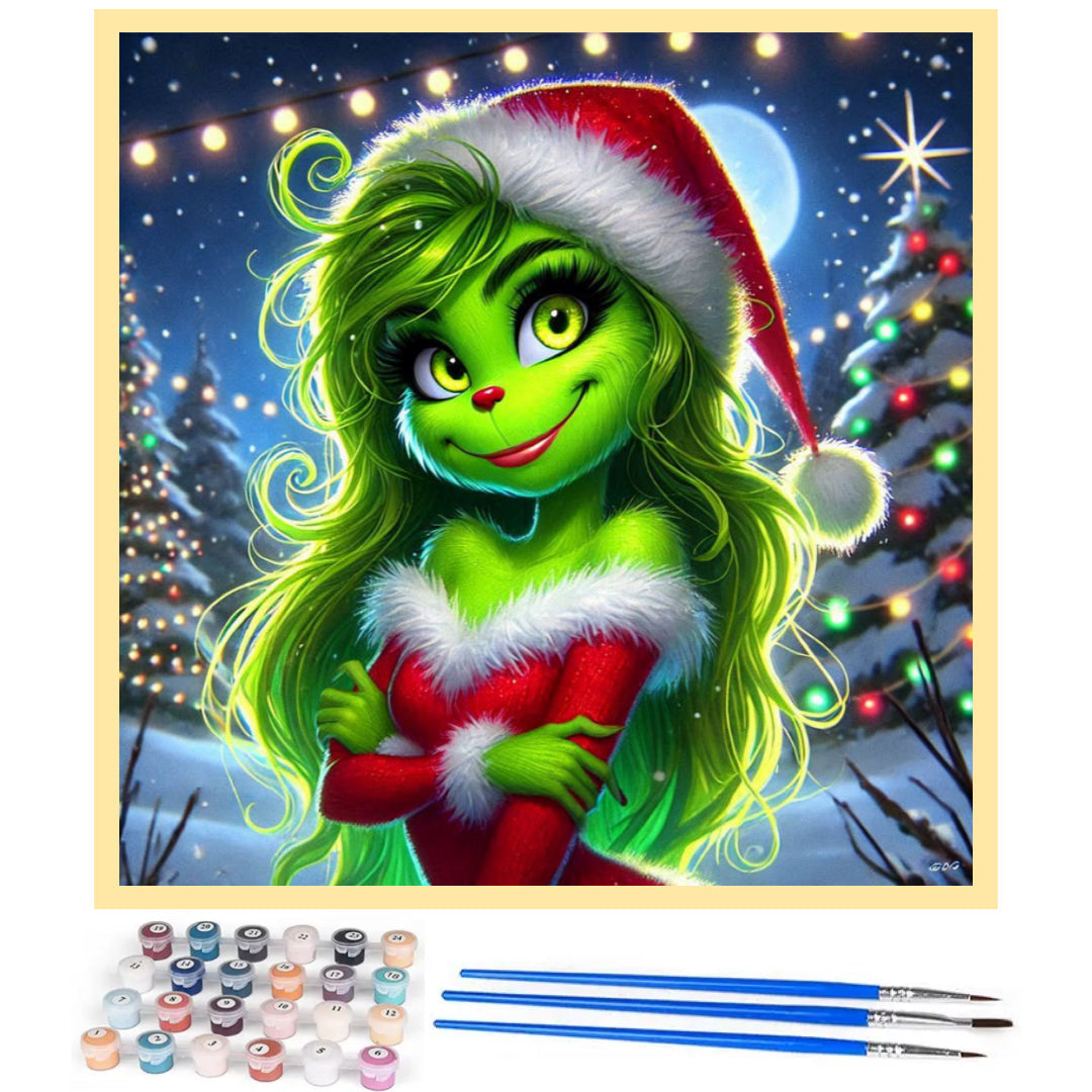 beautiful-grinch-lady-paint-by-number-kit