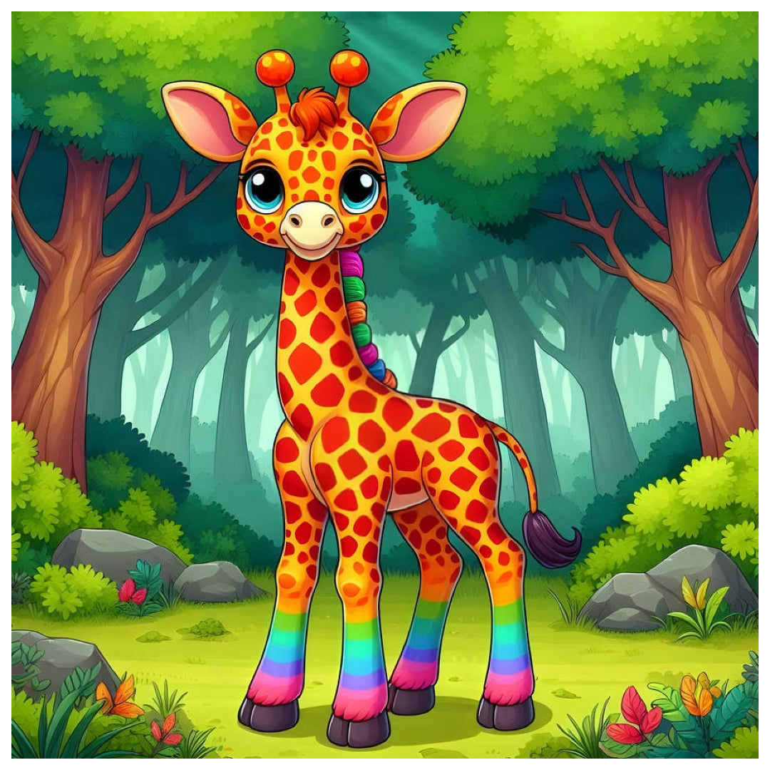 beautiful-lady-giraffe-paint-by-number-kit