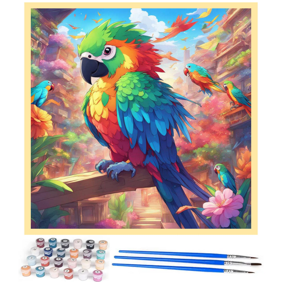 beautiful-parrot-paint-by-number-kit