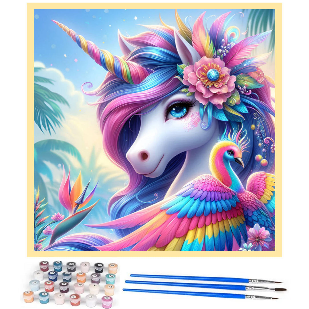 beautiful-unicorn-and-rainbow-bird-paint-by-number-kit