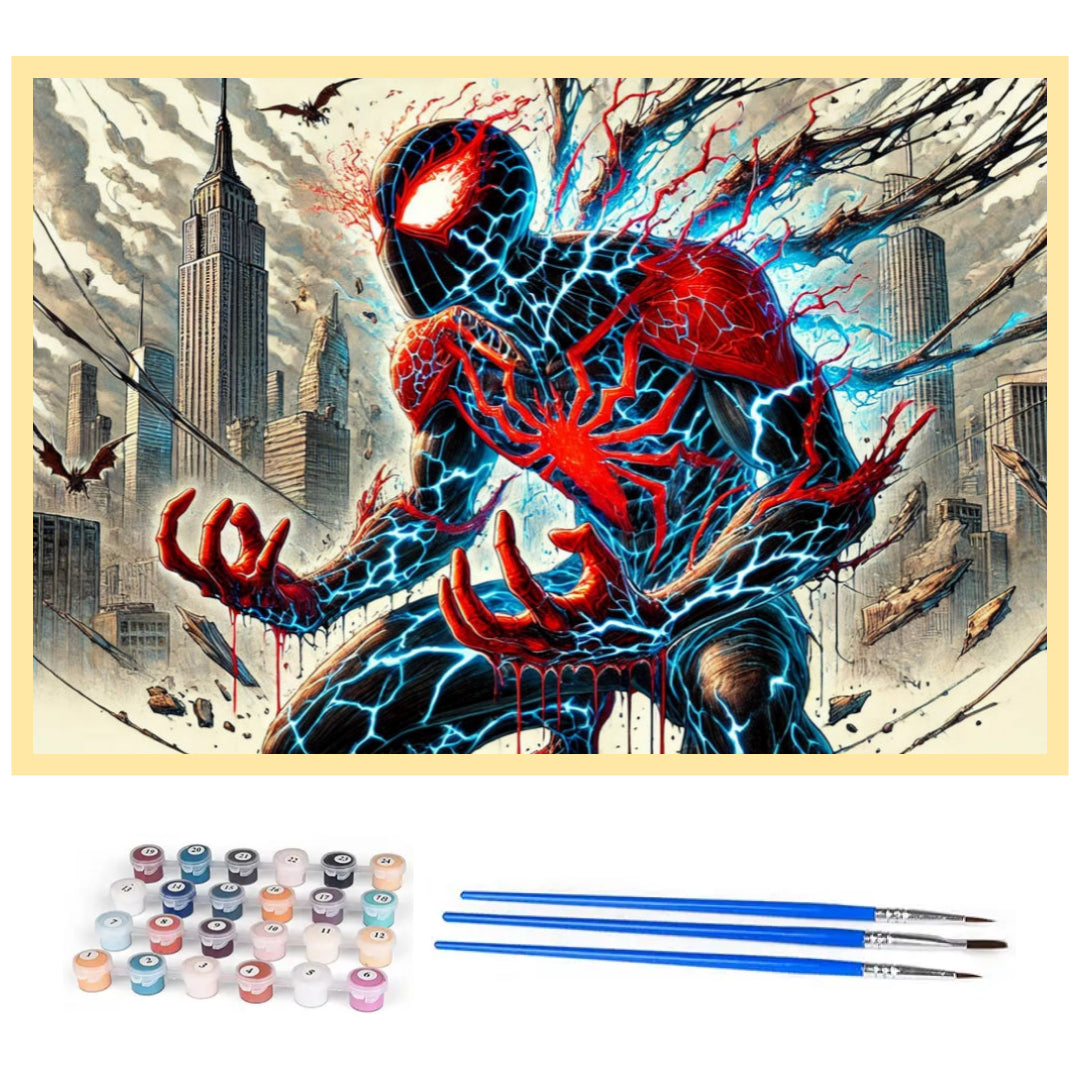 black-spiderman-paint-by-number-kit