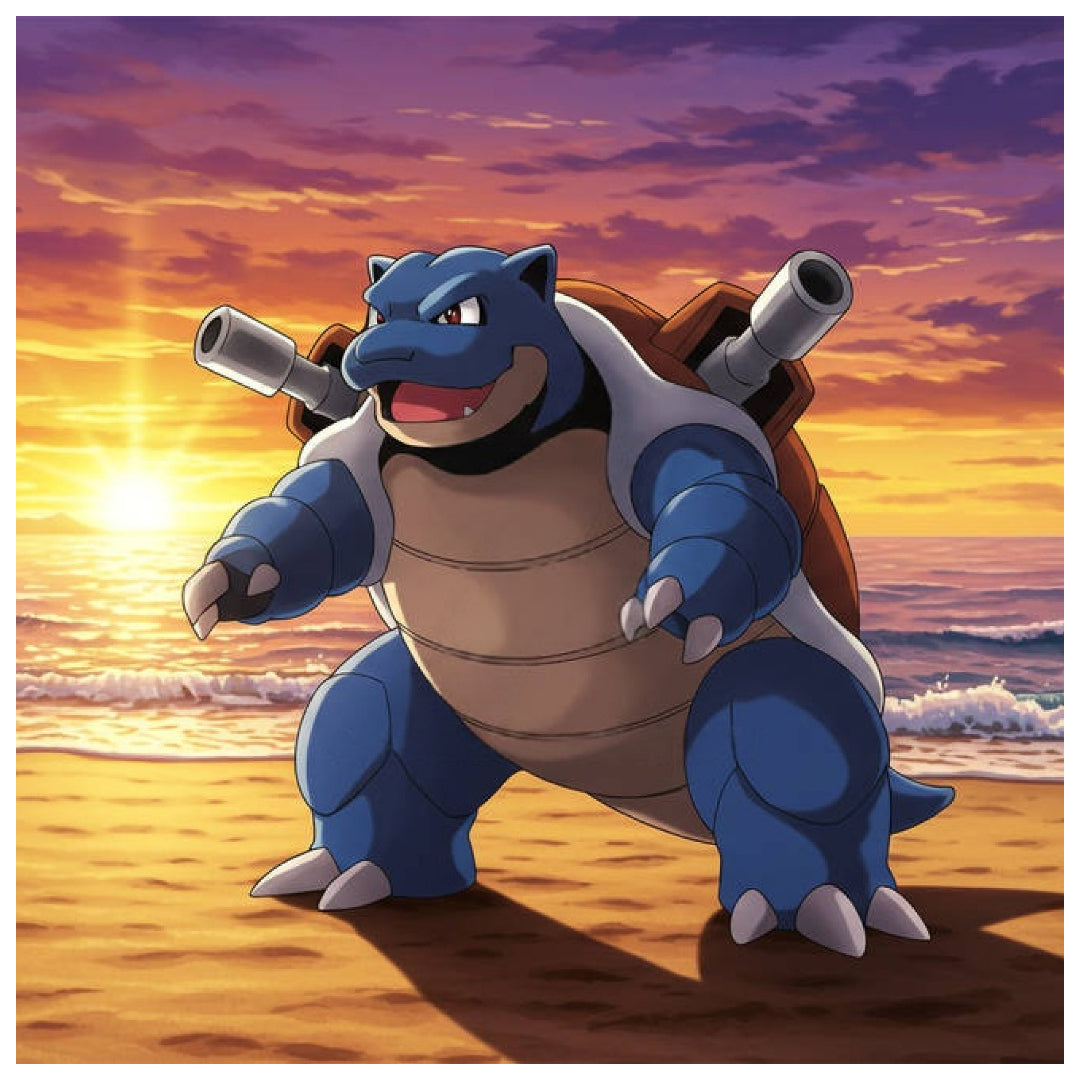 blastoise-at-sunset-paint-by-number-kit
