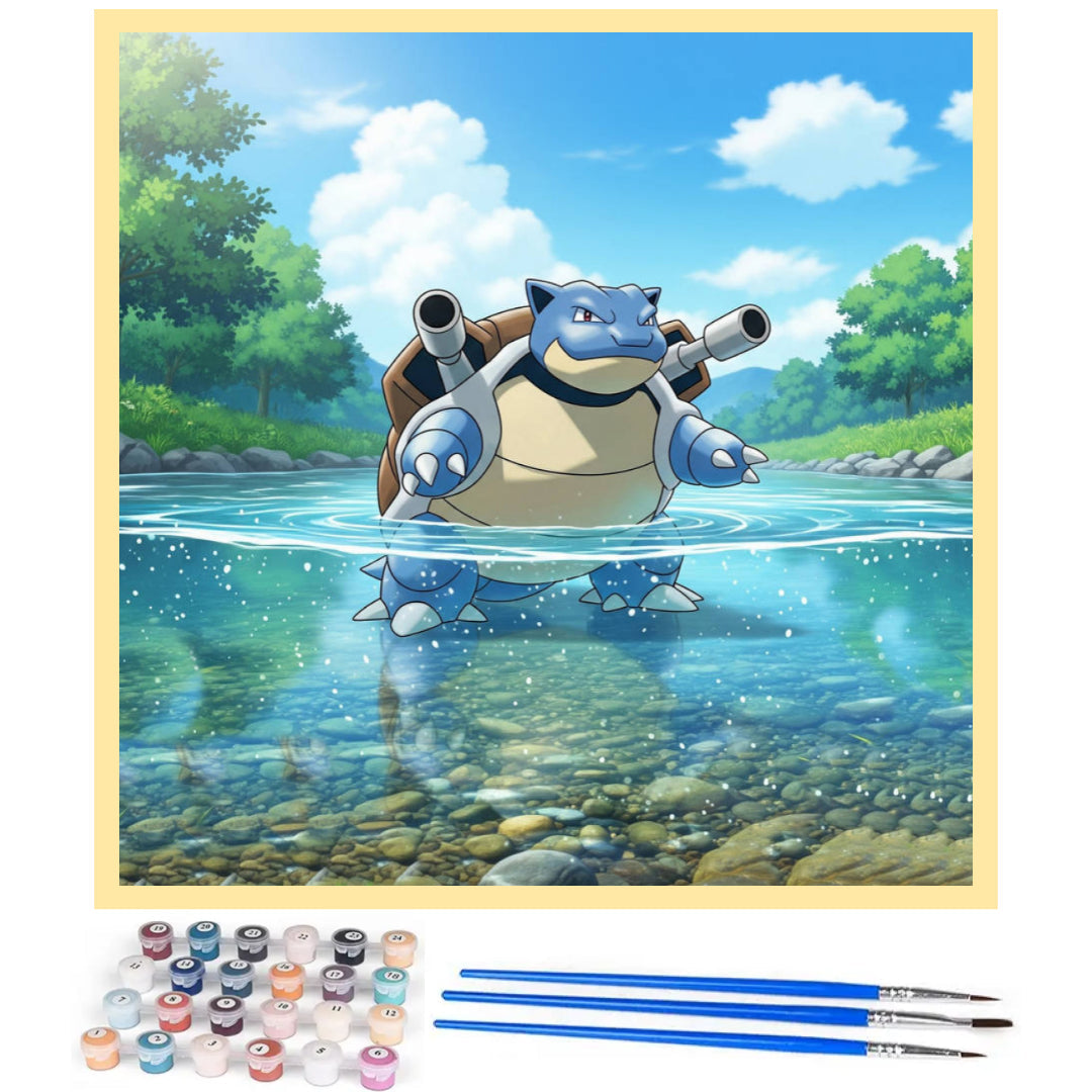 blastoise-in-the-river-paint-by-number-kit