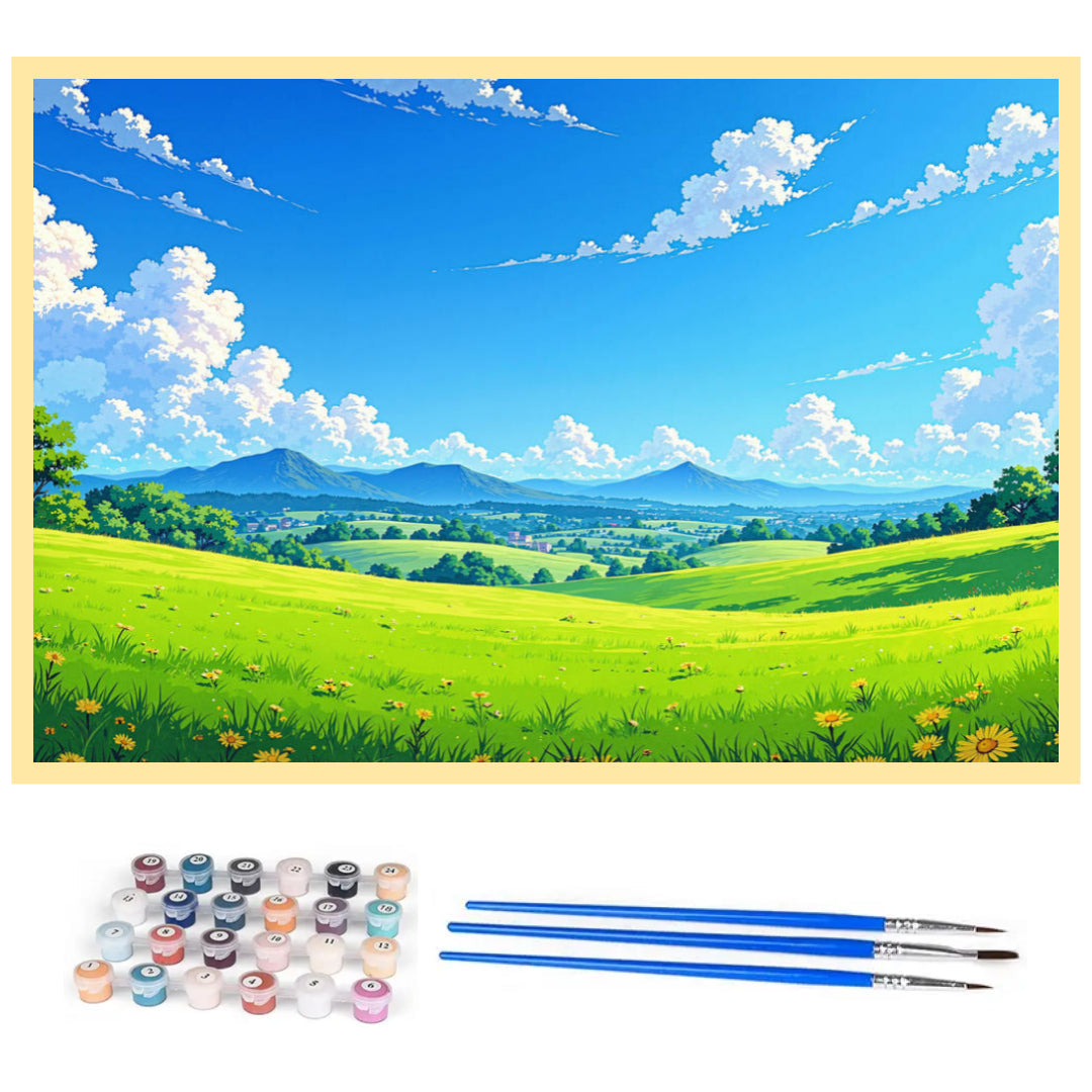 blue-sky-white-clouds-green-lawn-paint-by-number-kit