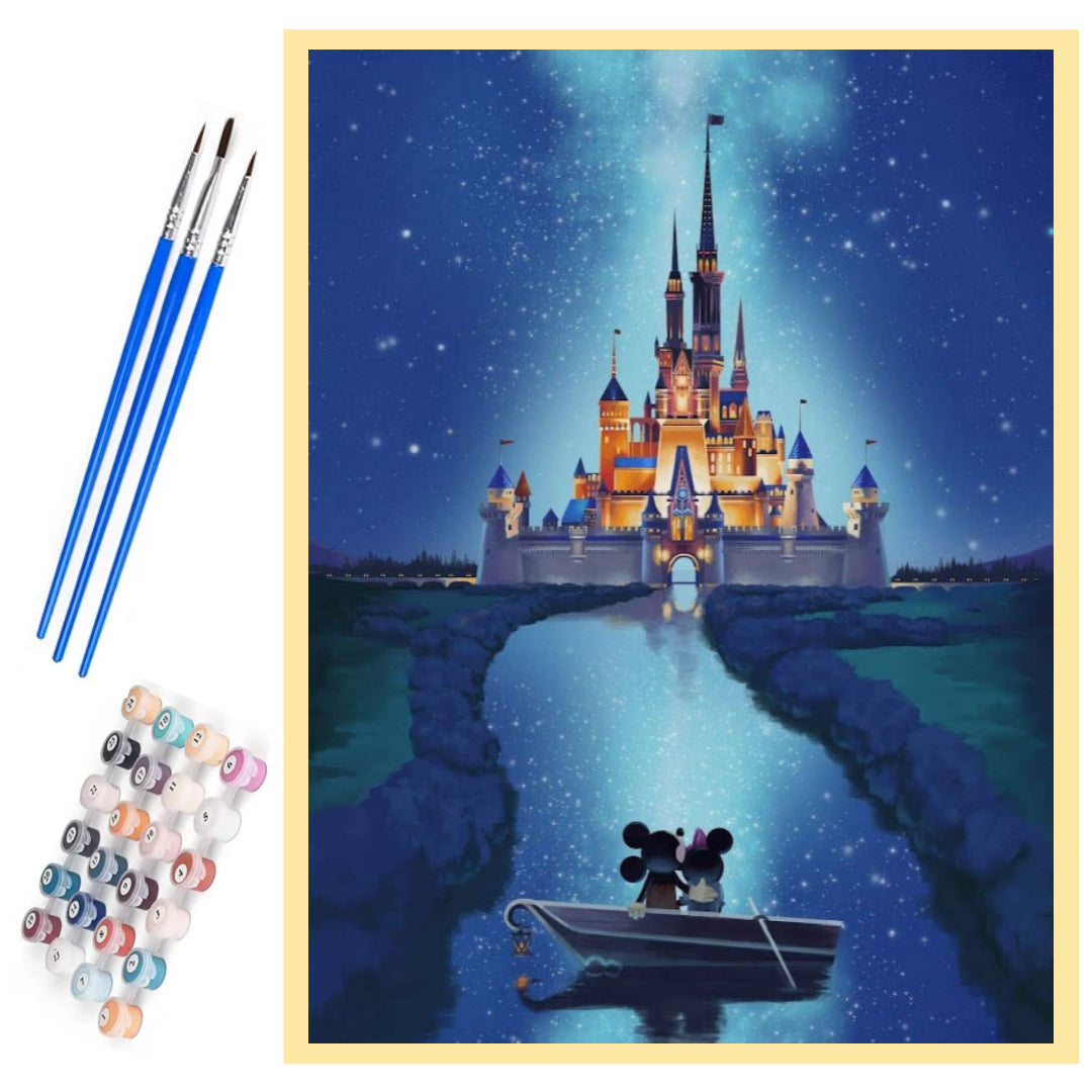boating-to-the-disney-castle-paint-by-number-kit