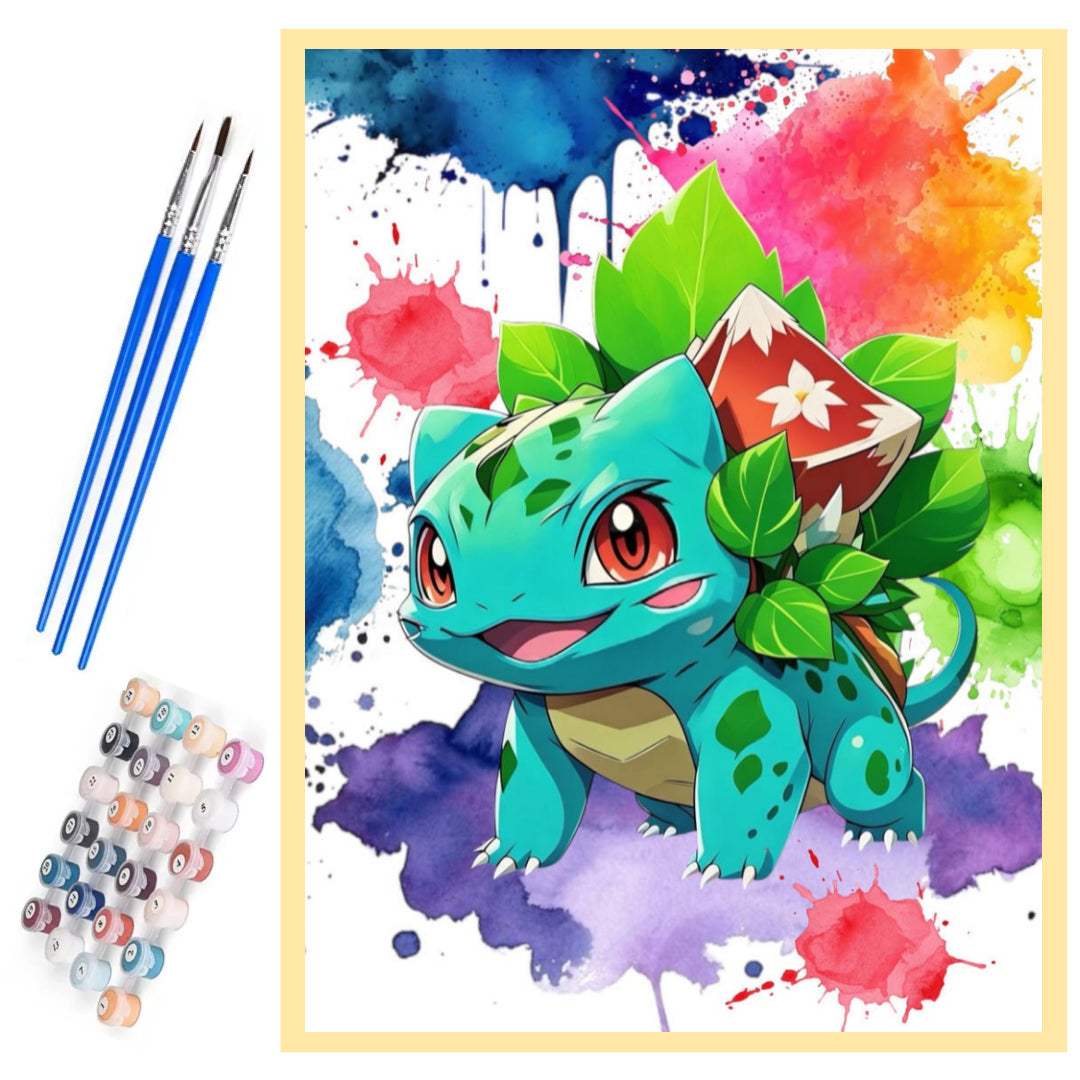 bright-bulbasaur-paint-by-number-kit
