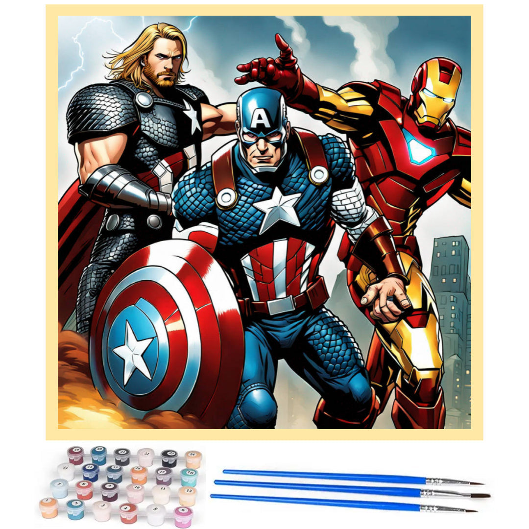 captain-america-iron-man-thor-paint-by-number-kit