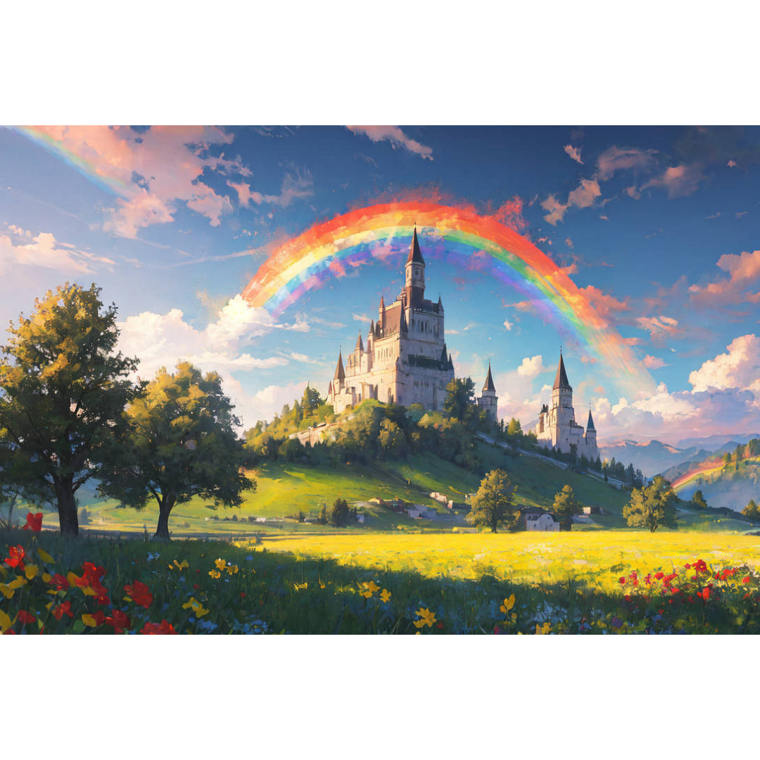 castle-under-the-rainbow-paint-by-number-kit