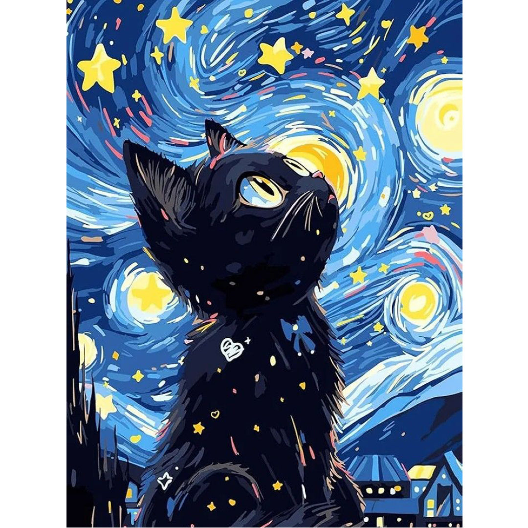 cat-looking-at-the-starry-sky-paint-by-number-kit