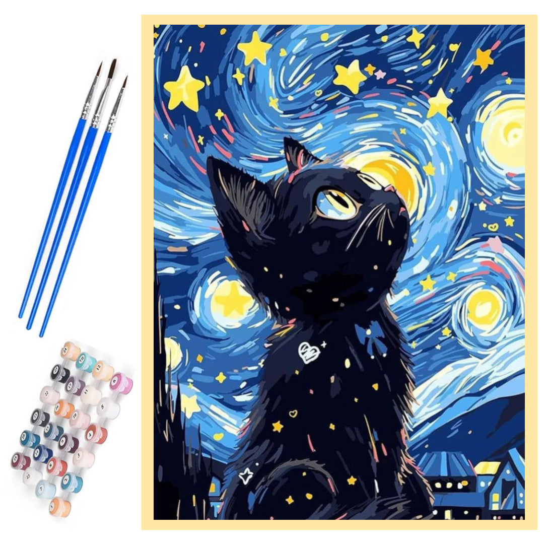 cat-looking-at-the-starry-sky-paint-by-number-kit
