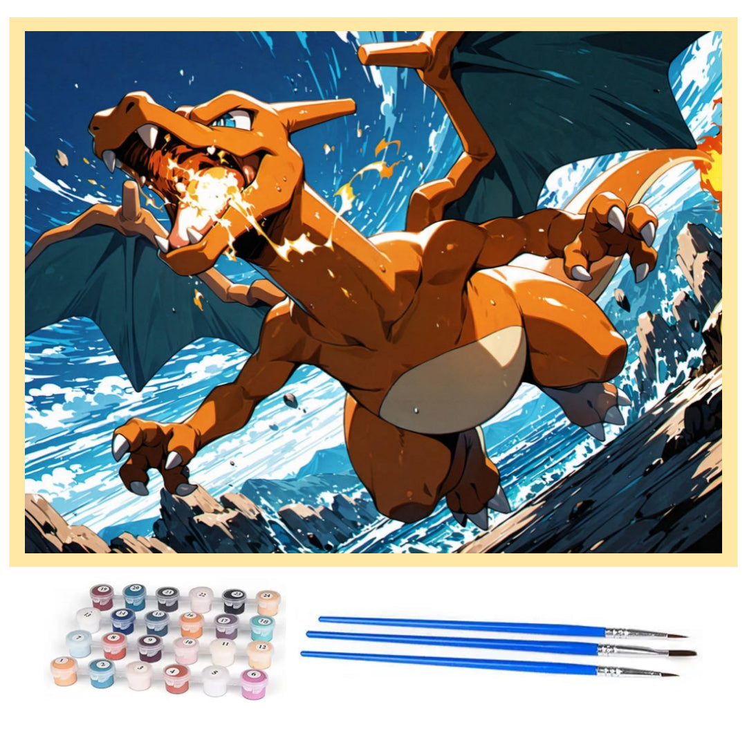 charizard-one-hit-ko-move-paint-by-number-kit