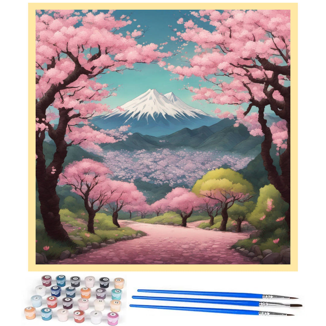 cherry-blossom-fuji-mountain-paint-by-number-kit
