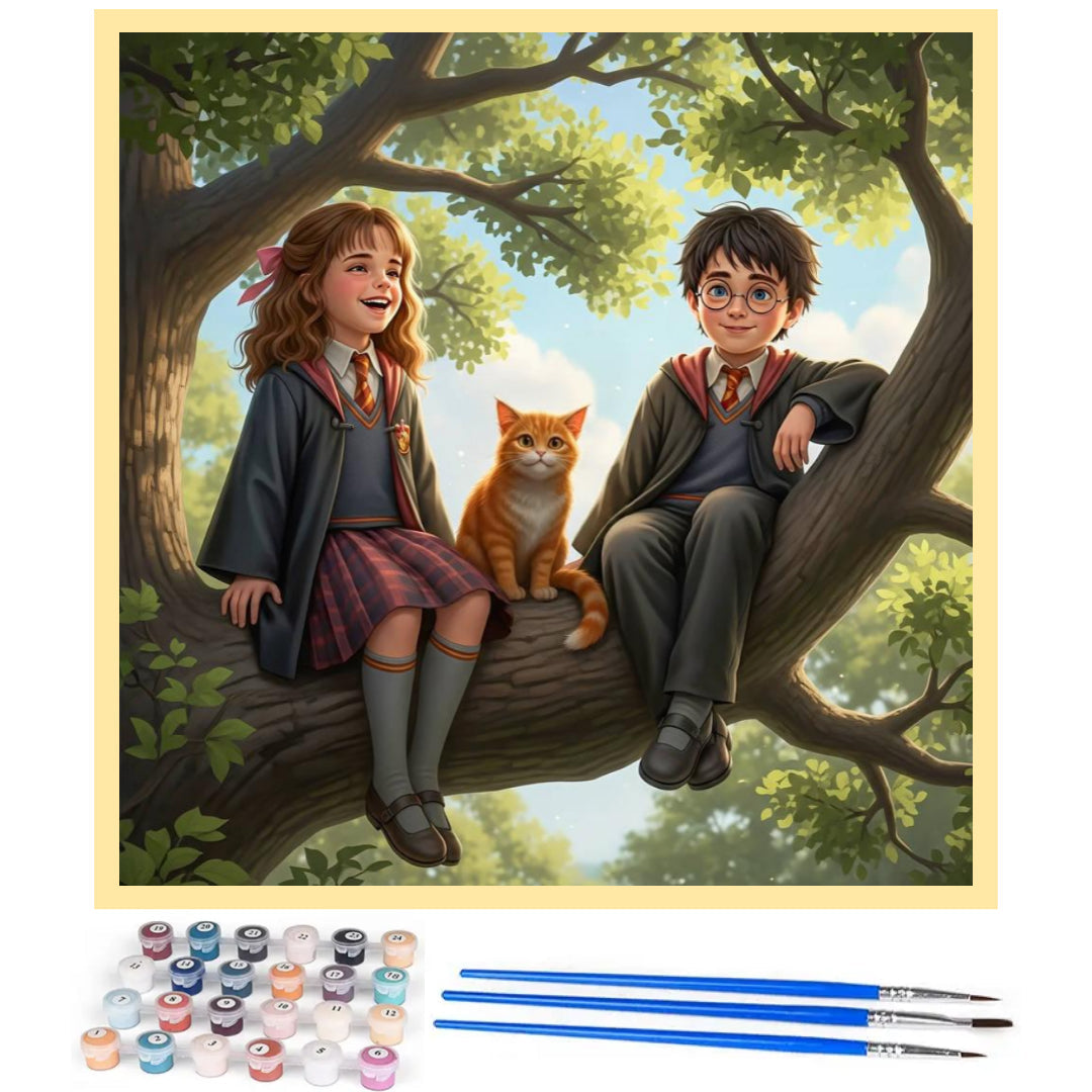 childhood-sweetheart-hermione-and-harry-paint-by-number-kit