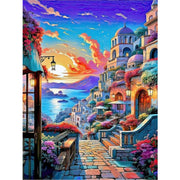coastal-town-at-sunset-paint-by-number-kit
