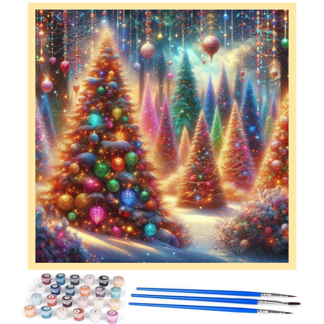 colorful-christmas-trees-paint-by-number-kit
