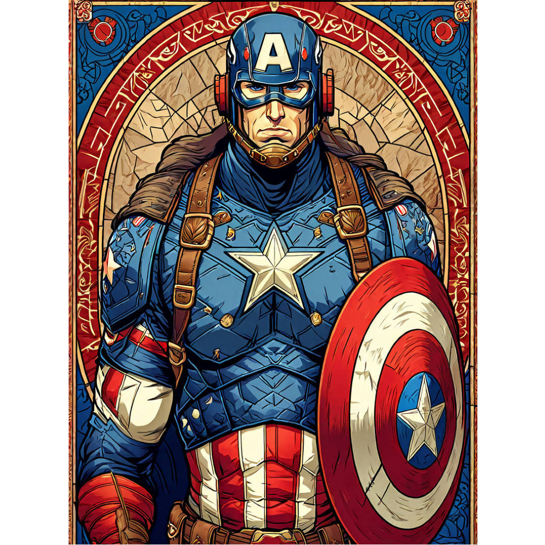 cool-captain-america-paint-by-number-kit