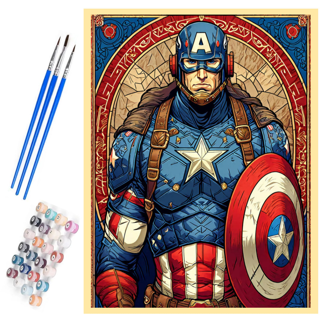 cool-captain-america-paint-by-number-kit