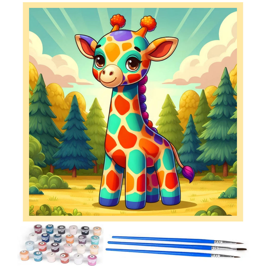 corlorful-little-giraffe-paint-by-number-kit