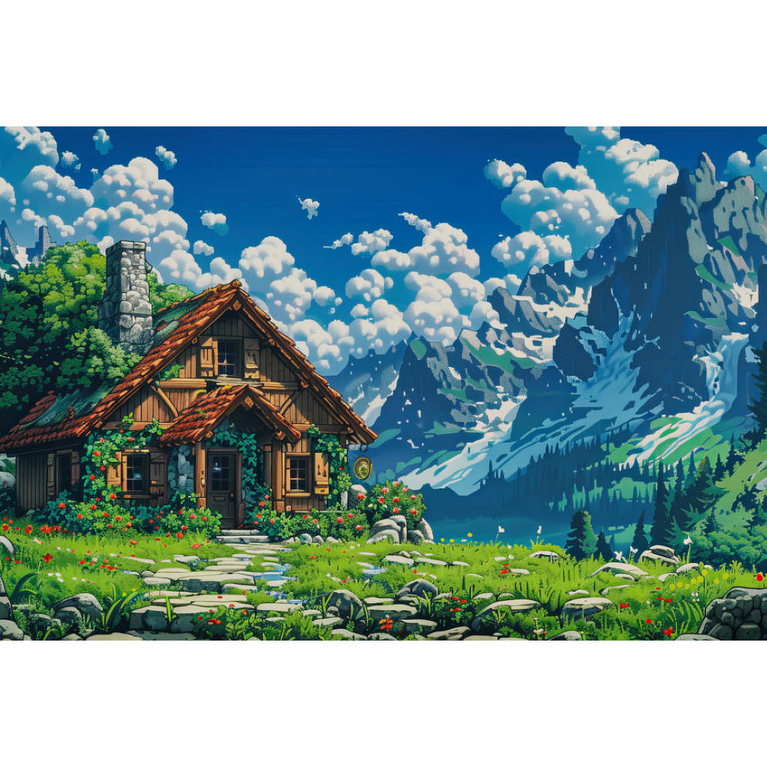 cottage-at-the-foot-of-mountain-paint-by-number-kit