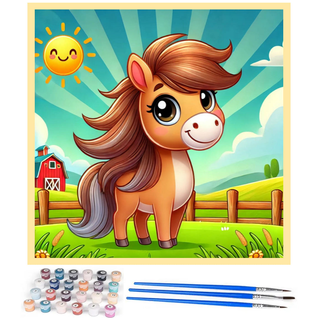 cute-cartoon-horse-paint-by-number-kit