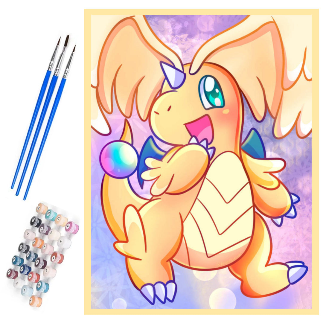cute-dragonite-paint-by-number-kit