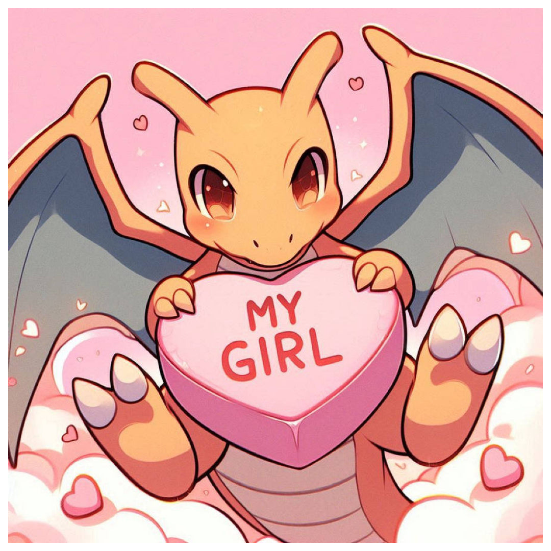 cute-girl-charizard-paint-by-number-kit