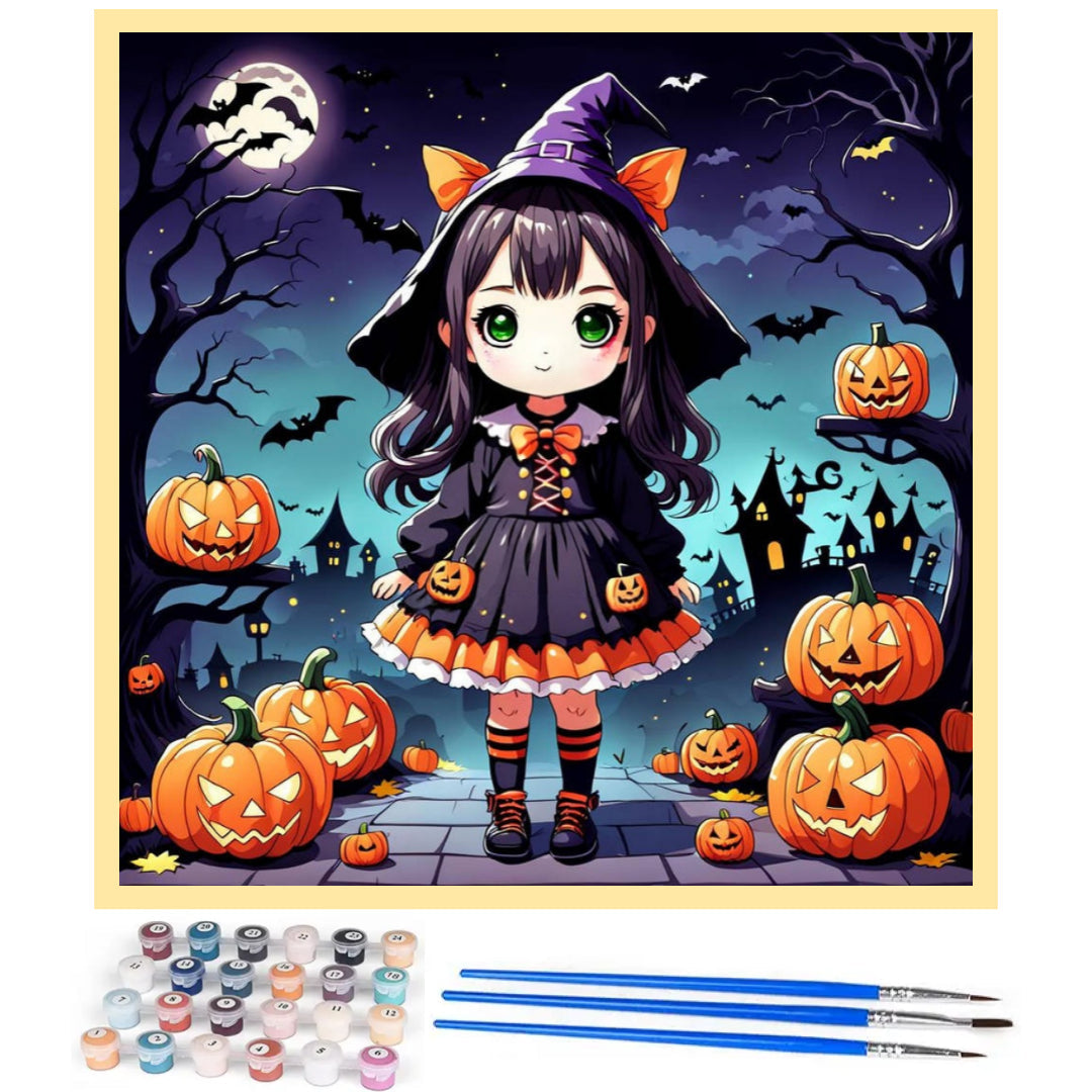 cute-halloween-girl-paint-by-number-kit