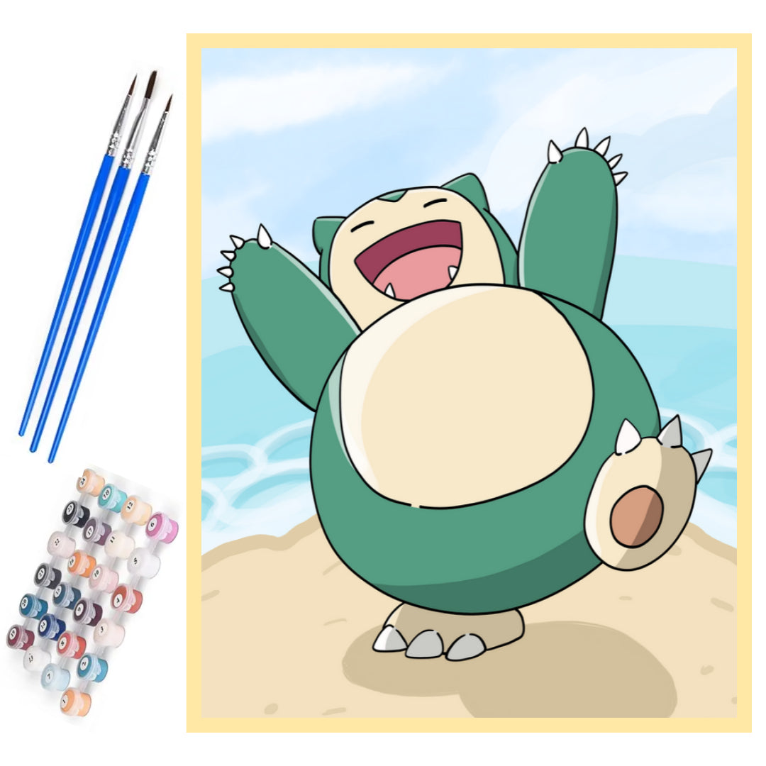 cute-snorlax-paint-by-number-kit
