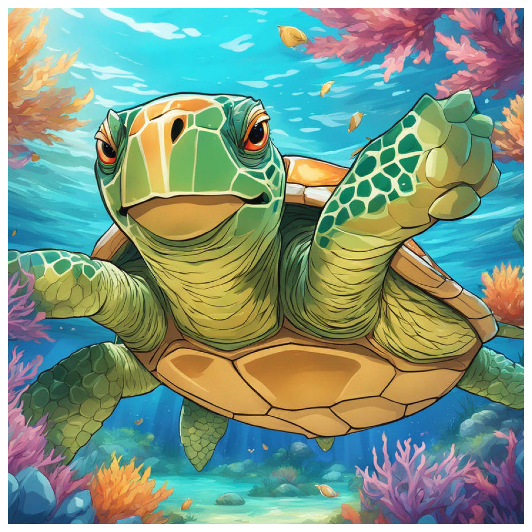 cute-turtle-paint-by-number-kit