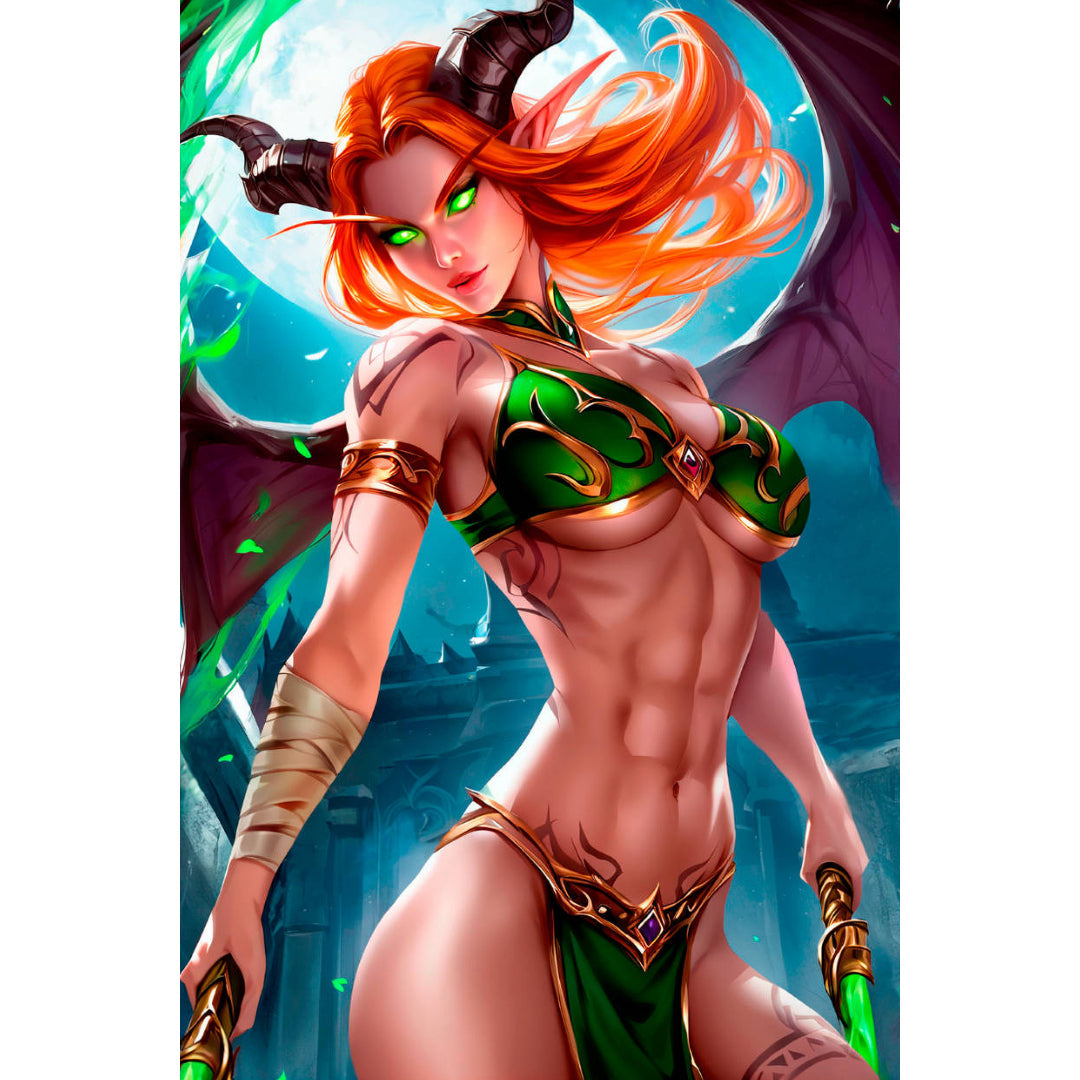 demon-huntress-blood-elf-paint-by-number-kit