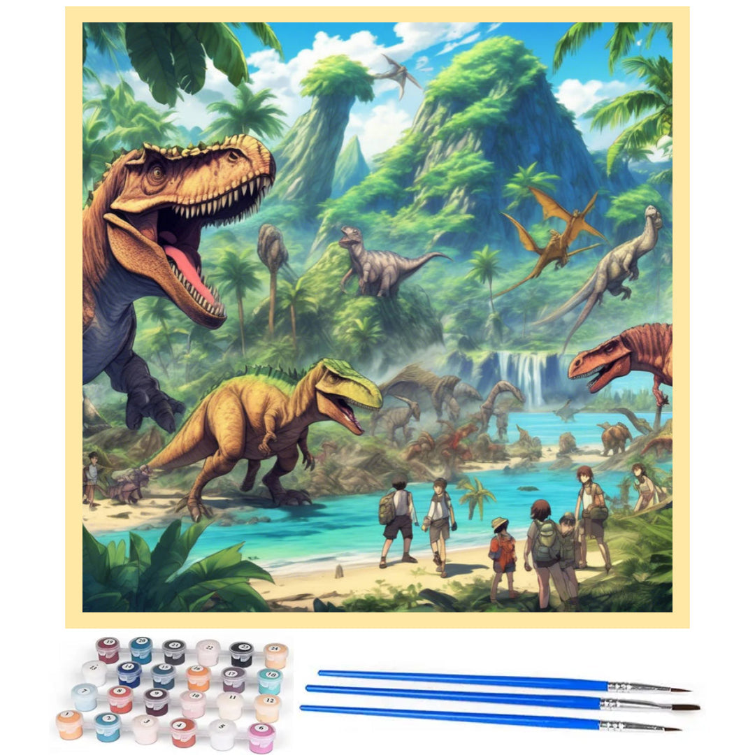 dinosaur-jurassic-park-paint-by-number-kit