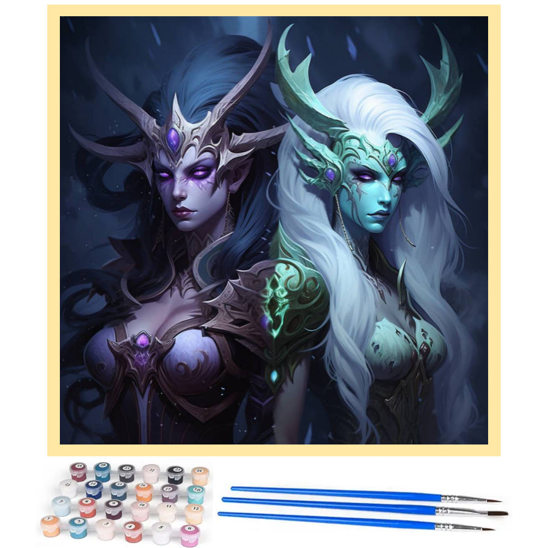double-faces-warcraft-paint-by-number-kit