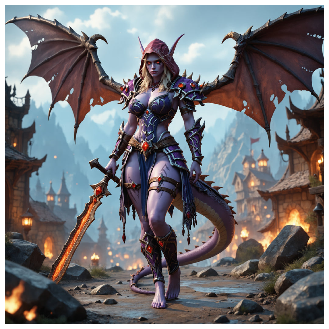 dragon-sylvanas-windrunner-paint-by-number-kit