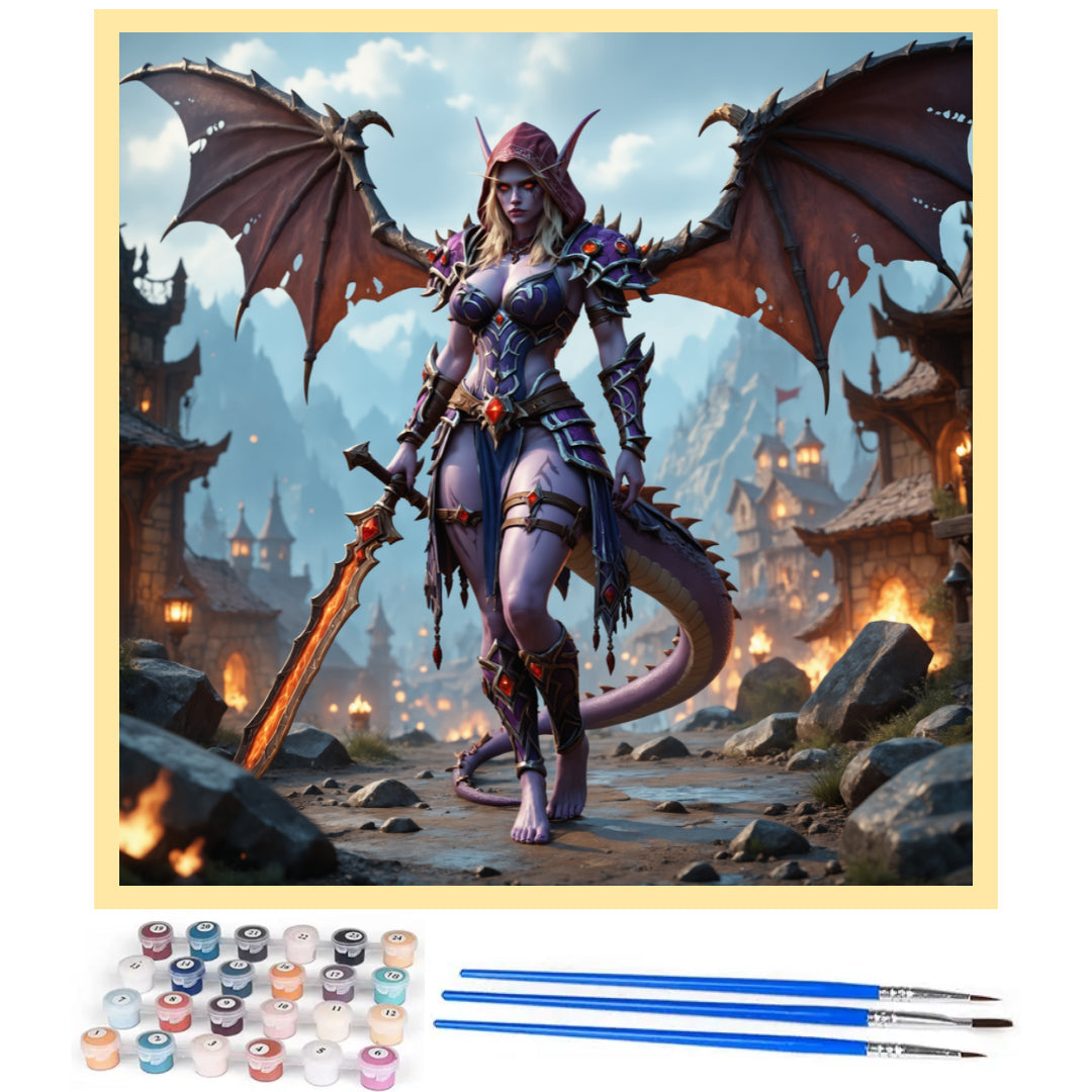 dragon-sylvanas-windrunner-paint-by-number-kit