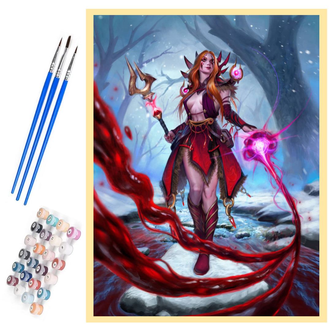 dragonvault-blood-mage-warcraft-paint-by-number-kit