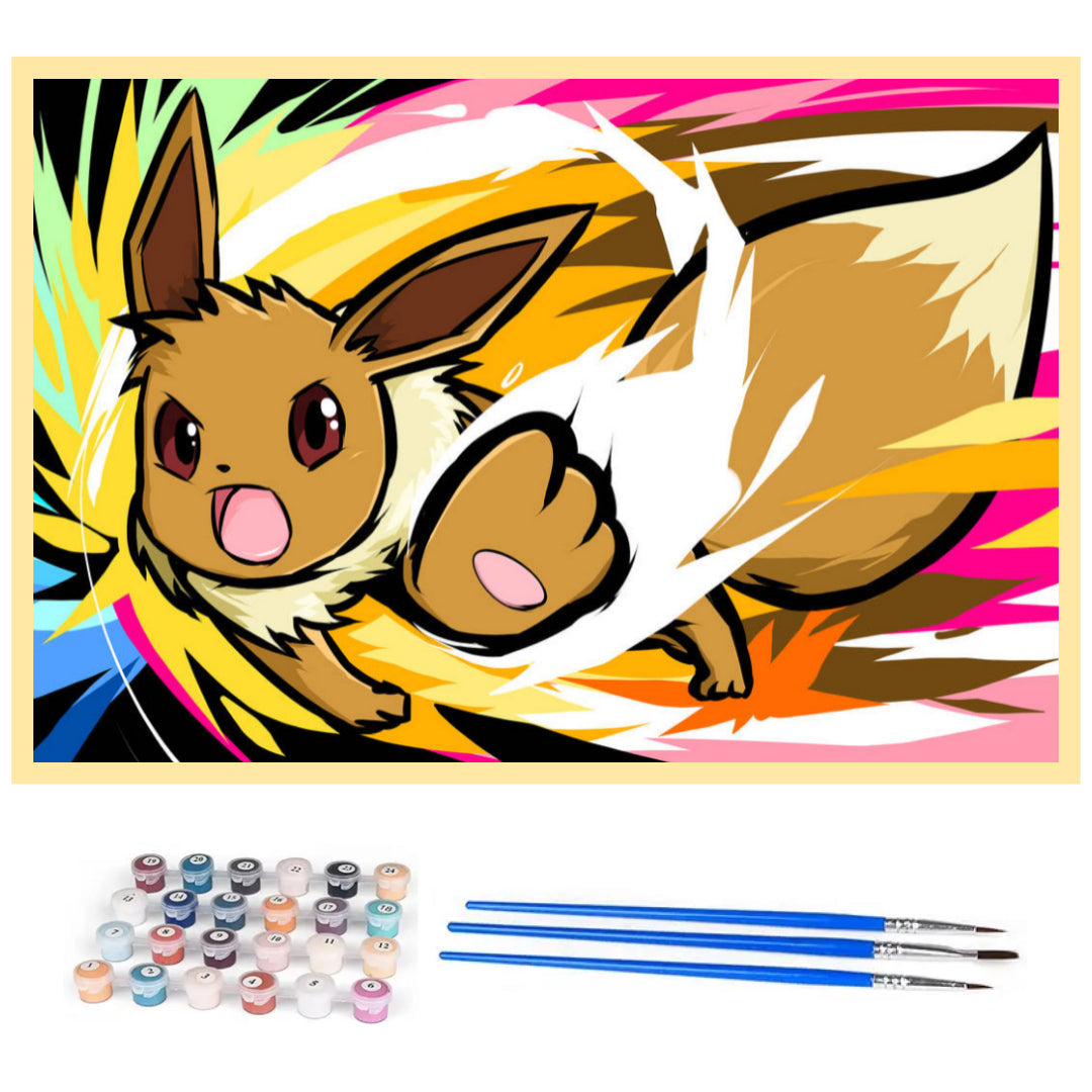 eevee-quick-attack-paint-by-number-kit