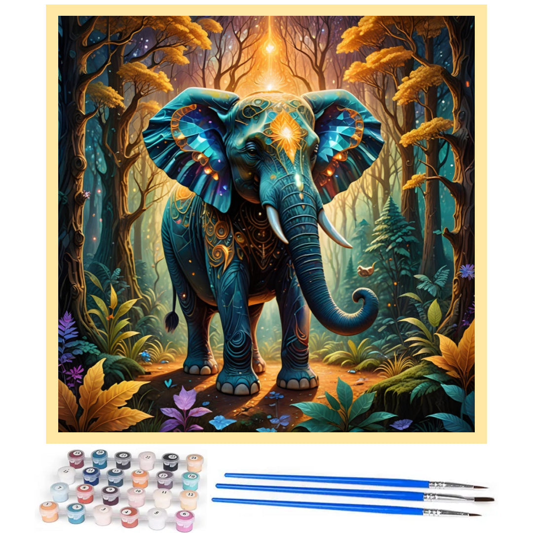 elephant-in-forest-paint-by-number-kit