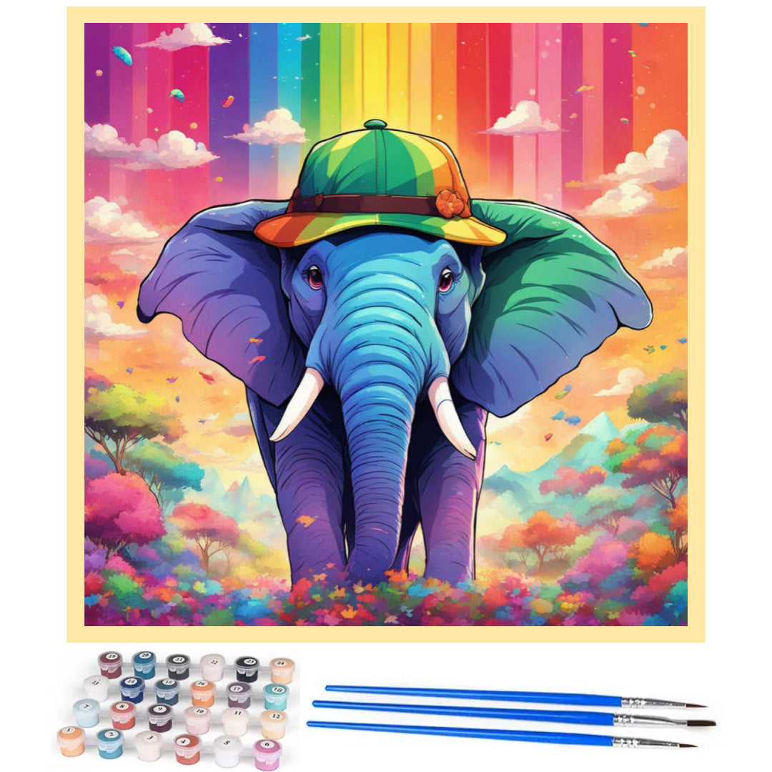 elephant-in-rainbow-paint-by-number-kit