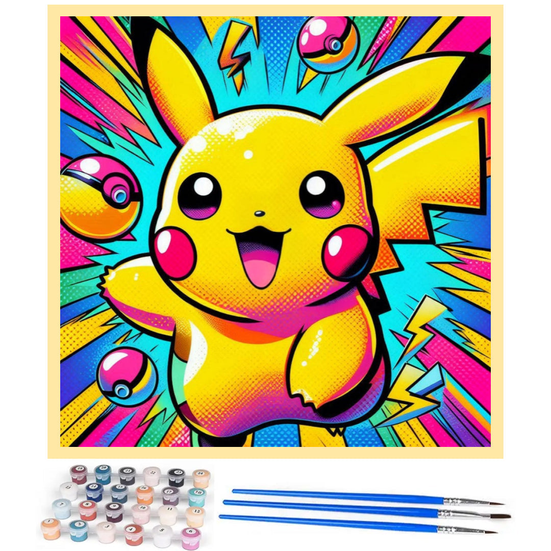 energetic-pikachu-paint-by-number-kit