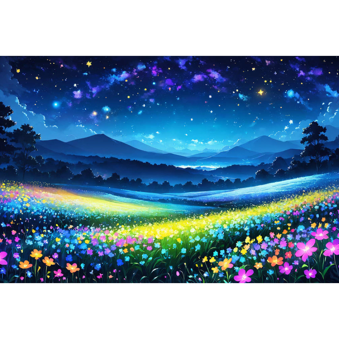 field-of-flowers-at-night-paint-by-number-kit