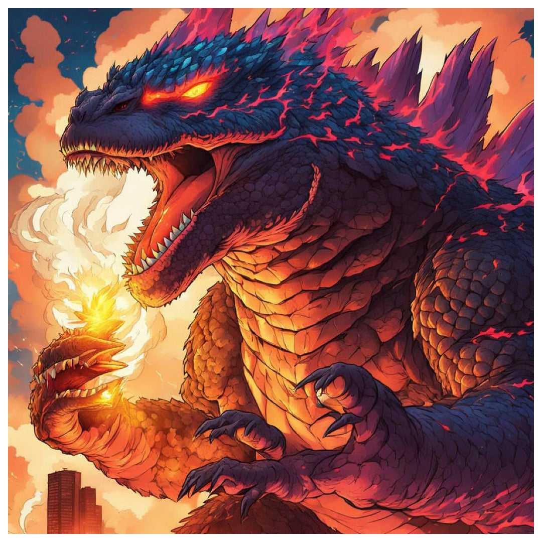 fierce-godzilla-paint-by-number-kit